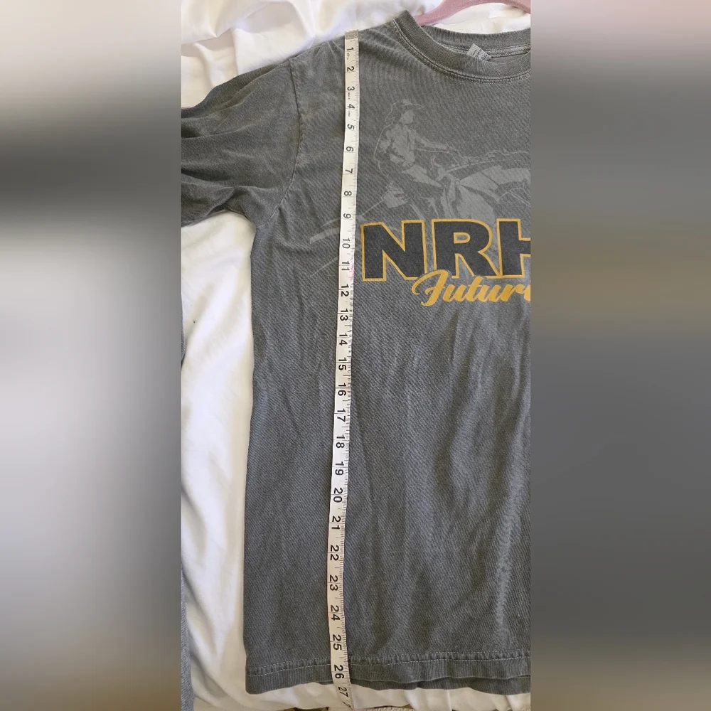 Comfort Colors Charcoal NRHA Futurity Long Sleeve Tee with Gold Logo